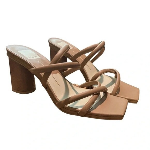 👠 Dolce Vita Patsi Strappy Block Heels Nude 6.5 👠 - Picture 1 of 6